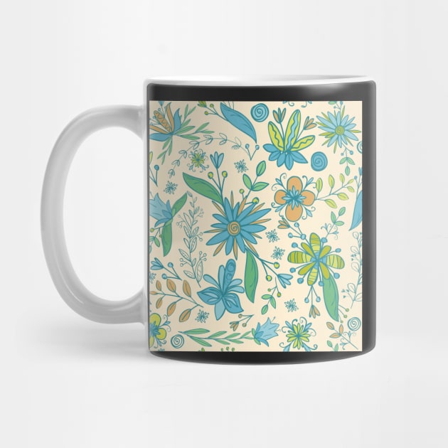 Hand drawn floral pattern by HetmanArt